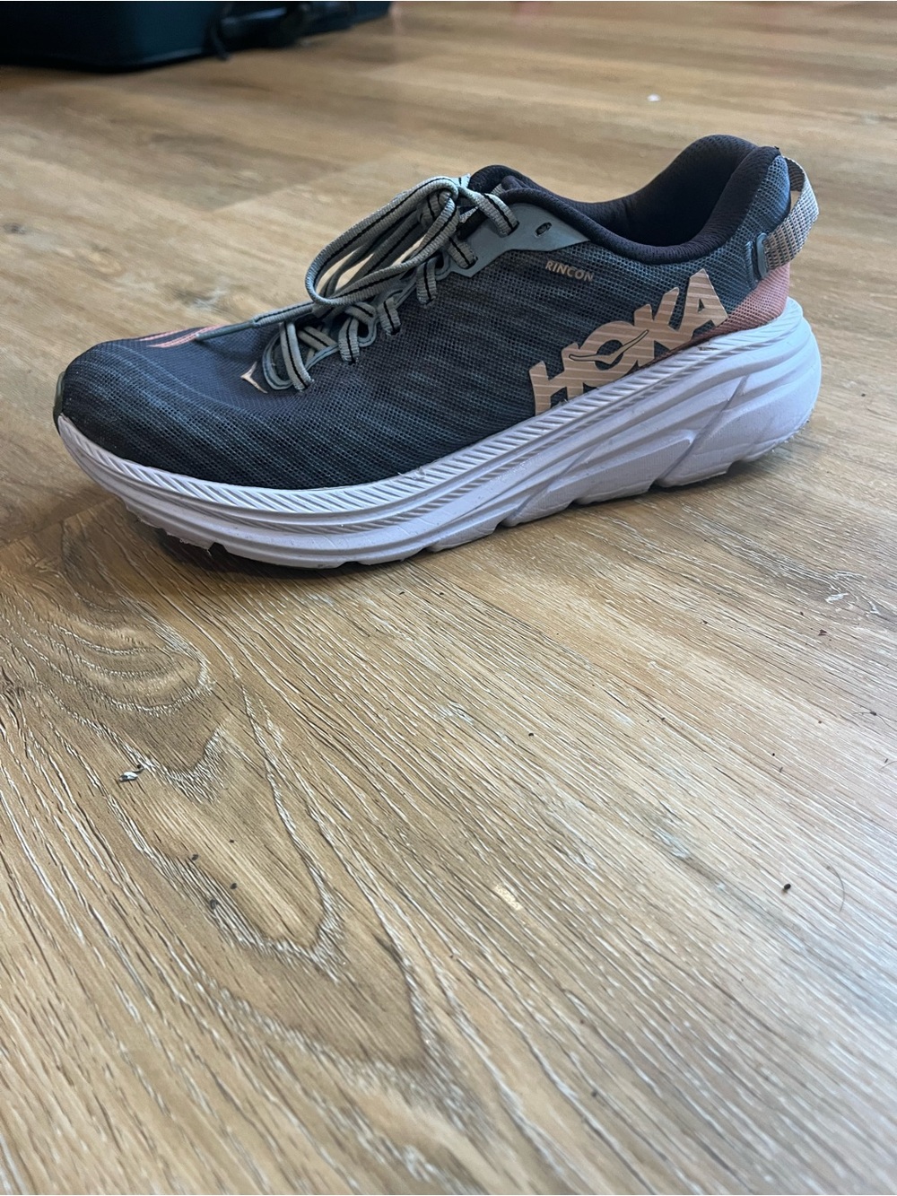 Hoka Women's Slate Gray and Peach Performance Running Shoe (send offer) - Picture 8 of 8